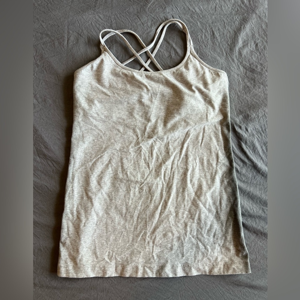 Lululemon Gray Crisscross Tank